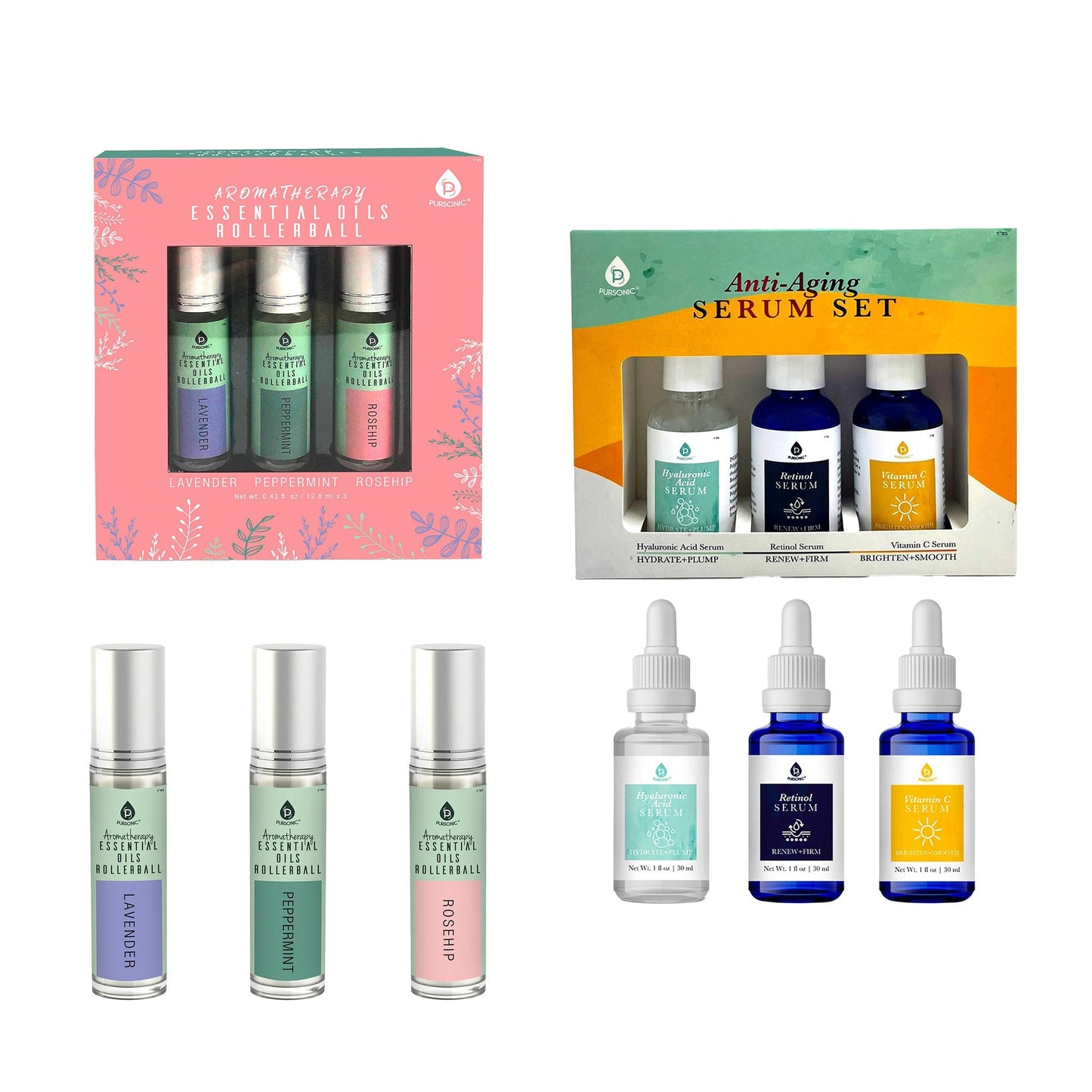 Pursonic Aromatherapy & Anti-Aging Serum Set by Pursonic