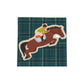 Horse Plaid Party Napkins (8x8in) | Equestrian Party Tableware | Eco-Friendly, Recyclable Paper Napkins (x 20)
