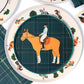 Horse Plaid Party Napkins (8x8in) | Equestrian Party Tableware | Eco-Friendly, Recyclable Paper Napkins (x 20)