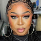 Feeding Braid Wig (Medium Brown Full Lace) Color 1B, Waist Length - Sharon