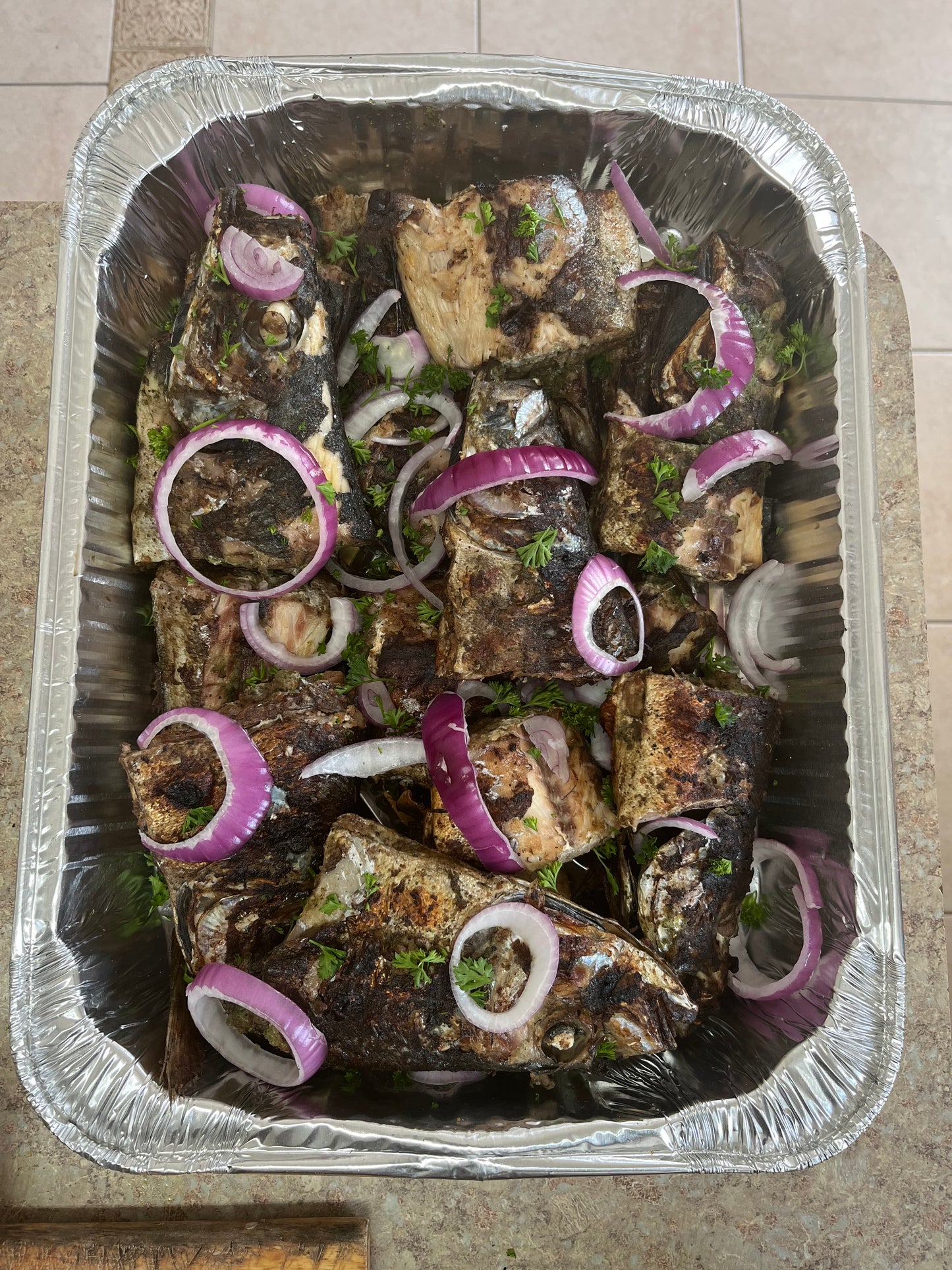 Medium Tray Of Grilled Fish