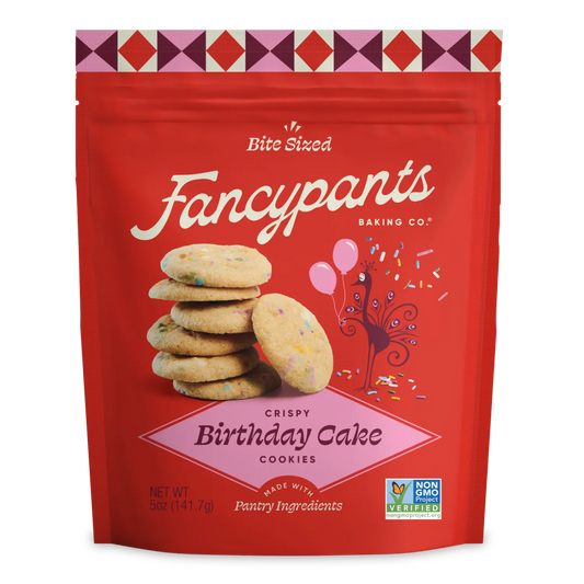 Fancypants - Mini Crispy Birthday Cookies, 5 oz (Pack of 6) - Gourmet Cookie Case