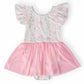 Fancy Florals S/S Twirl Leotard