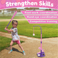 Contixo 3-in-1 Kids T-Ball Set - Adjustable Tee, 6 Balls, Indoor/Outdoor, Ages 3-5 by Contixo