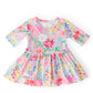 Field of Flowers 3/4 Twirl Bodysuit