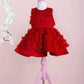Fiona Red Party Dress - Sleeveless