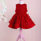 Fiona Red Party Dress - Sleeveless
