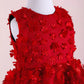 Fiona Red Party Dress - Sleeveless