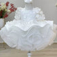 Fiona White Party Dress - Layered