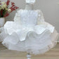 Fiona White Party Dress - Layered