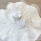 Fiona White Party Dress - Layered