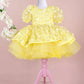 Fiona Yellow Party Dress - Layered