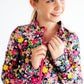 SALE Flexible Floral Full-Zip Ruffle Active Jacket