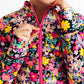 SALE Flexible Floral Full-Zip Ruffle Active Jacket