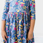Flora 3/4 Sleeve Pocket Twirl Dress