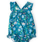 Floral Breeze Ruffle Cross Back Romper
