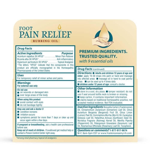 Frankincense and Myrrh Neuropathy Rubbing Oil - Soothing and Relaxing Relief - 2 Fl Oz