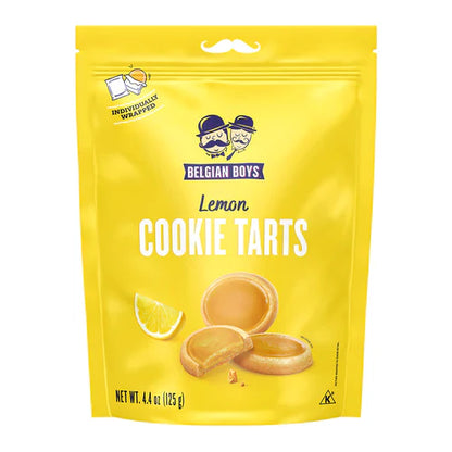 Belgian Boys Lemon Crème Cookie Tarts (Pack of 6) 4.4 oz