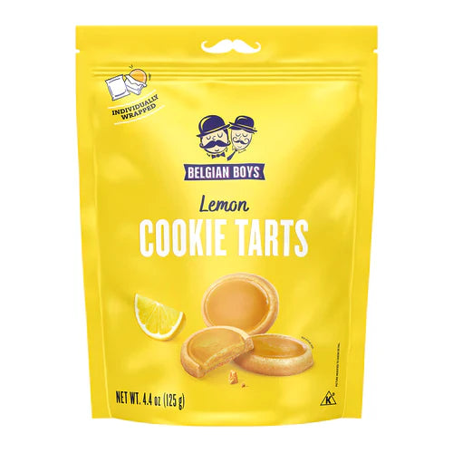 Belgian Boys Lemon Crème Cookie Tarts (Pack of 6) 4.4 oz