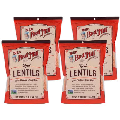 Bob's Red Mill, Organic Red Lentils, 27 oz (Pack of 4)