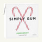 Simply Gum Holiday Peppermint Gum, 15 ct (Pack of 6) - GMO Free