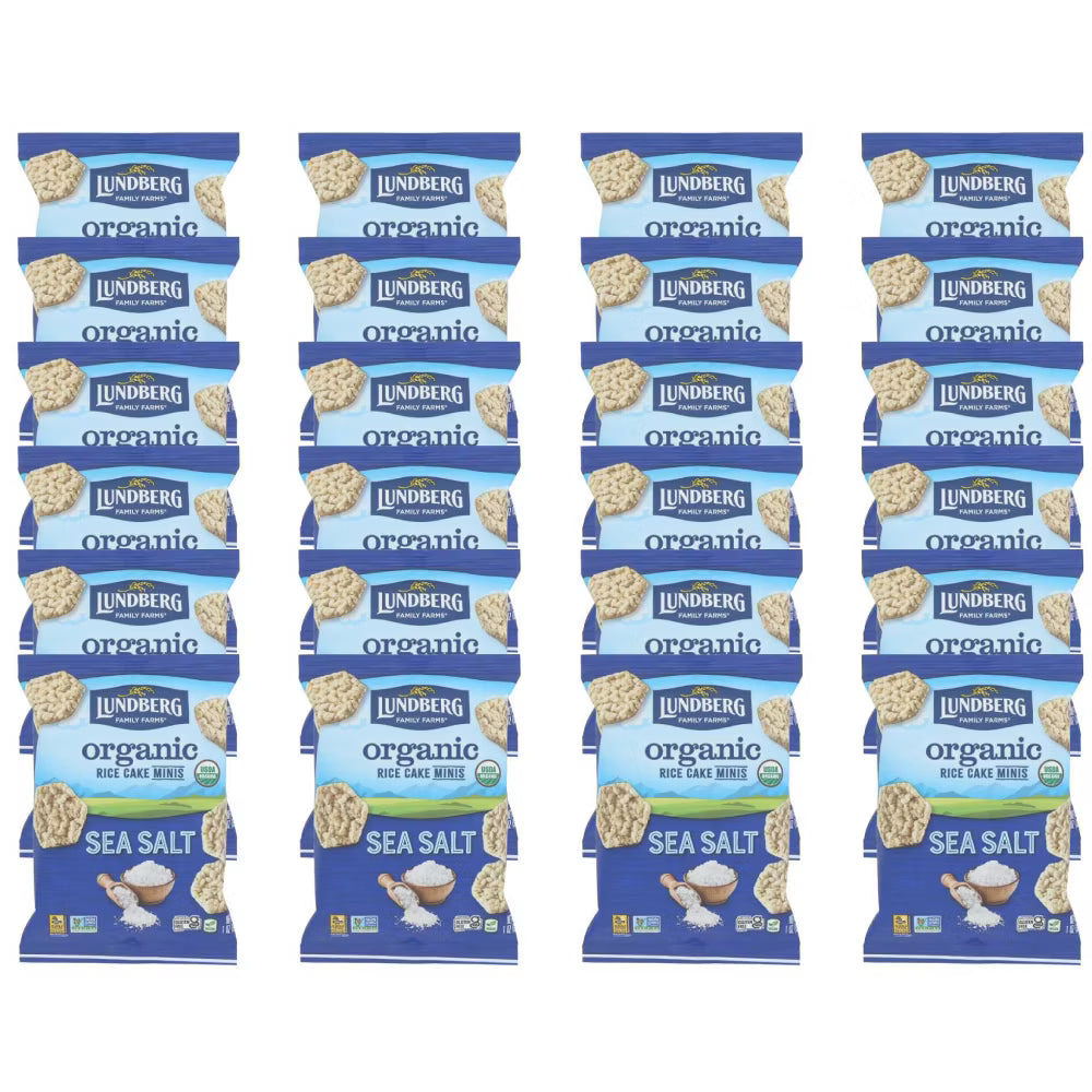 Lundberg Family Farms Mini Sea Salt Rice Cakes, 1 Oz. per Cake, 24-Pack