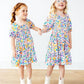 Garden Groove Smocked Ruffle Dress