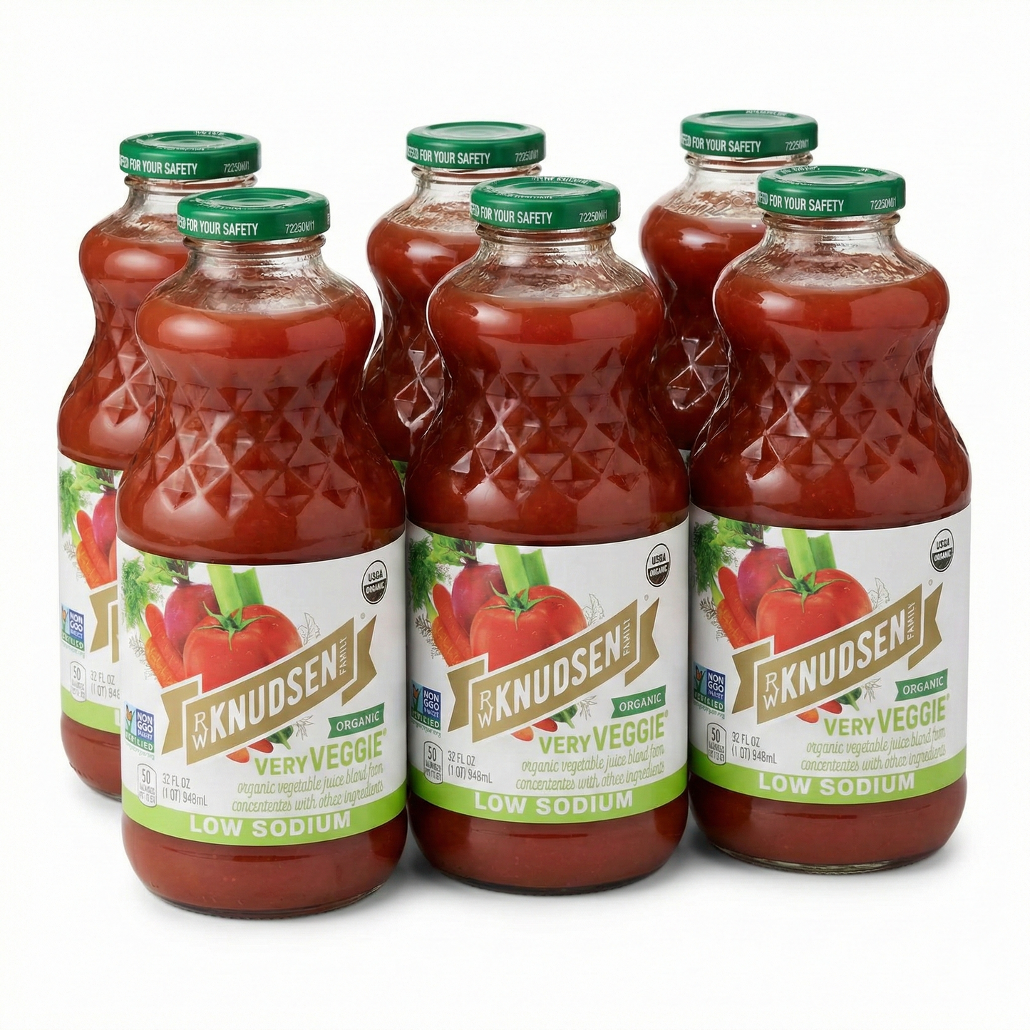 R.W. Knudsen Family, Organic Very Veggie Low Sodium Juice, Case Of 6, 32 fl oz