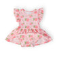 Georgia Peach S/S Flutter Twirl Bodysuit