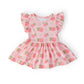 Georgia Peach S/S Flutter Twirl Bodysuit