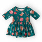 Gingerbread House 3/4 Sleeve Twirl Bodysuit