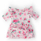 Gingham Bows 3/4 Sleeve Flutter Twirl Bodysuit