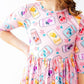 Girly Pop 3/4 Sleeve Pocket Twirl Dress