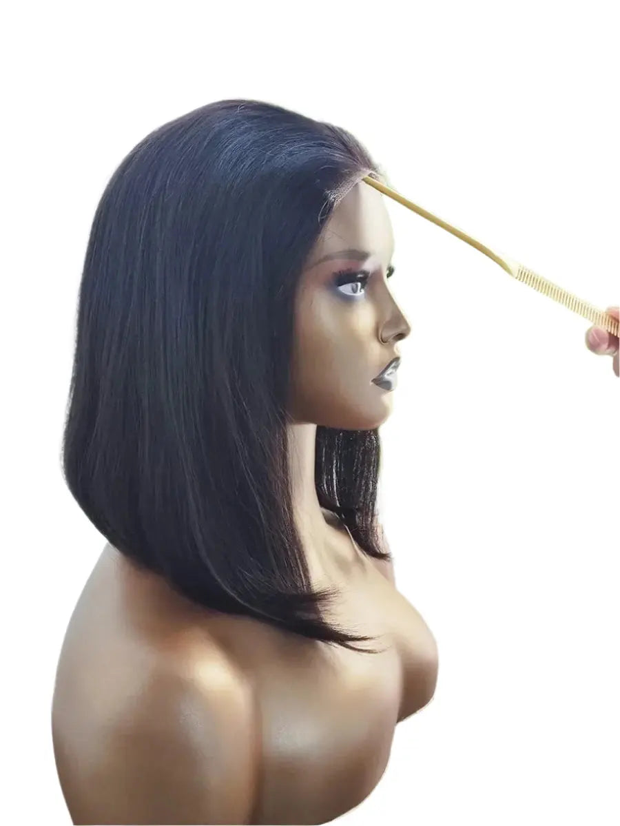 Glueless | Brazilian | Short | Bob | Human Hair | Ready To Wea | Straight r | Lace Closure Wigs