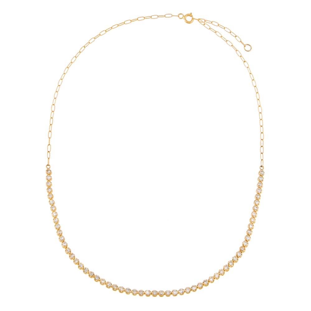 Cupcake Set Diamond Tennis Choker 14K by By Adina Eden