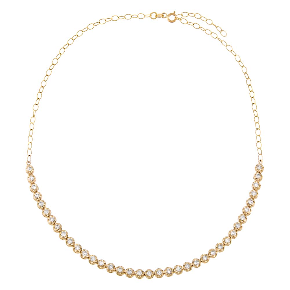 Cupcake Set Diamond Tennis Choker 14K by By Adina Eden