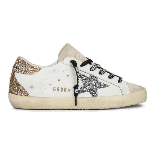 Golden Goose Super-Star Women Sneakers Optic White Seedpearl Glitter