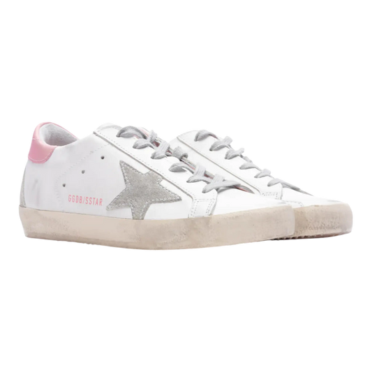 Golden Goose Super-Star Women Sneakers White Gray Suede Cream
