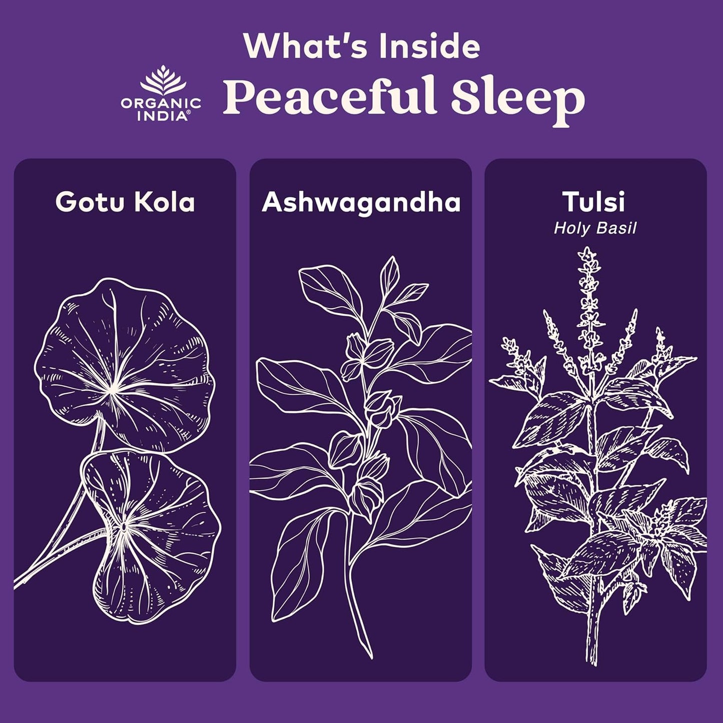 Organic India Peaceful Sleep Supplement, 90 Capsules