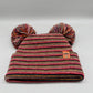 Haakwear Double Pom Pom, H Stitch Beanie, Multi Color Hat