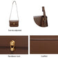 Women's Bag Luxury Brand | New Fashion Shoulder & Crossbody Square Bags (Designer Split Leather Tote Handbag with Lock)