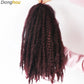 18" Marley Hair for Braids | Afro Kinky Ombre Braiding Hair | Kanekalon Extensions | 30 Strands/Pack