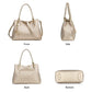 Women's Big Cowhide Shoulder Bag | Female Split Leather Handbag & Fashion Lady Tote (Large Capacity Top Handle & Crossbody Bag)