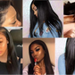 Brazilian Straight Human Hair Bundles with 2x4 Lace Closure | 3 Bundles & Closure Set