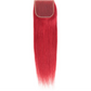 Red & Blonde Highlight Straight Bundles with Closure | 3 Pcs Brazilian Remy Human Hair Weave Extensions
