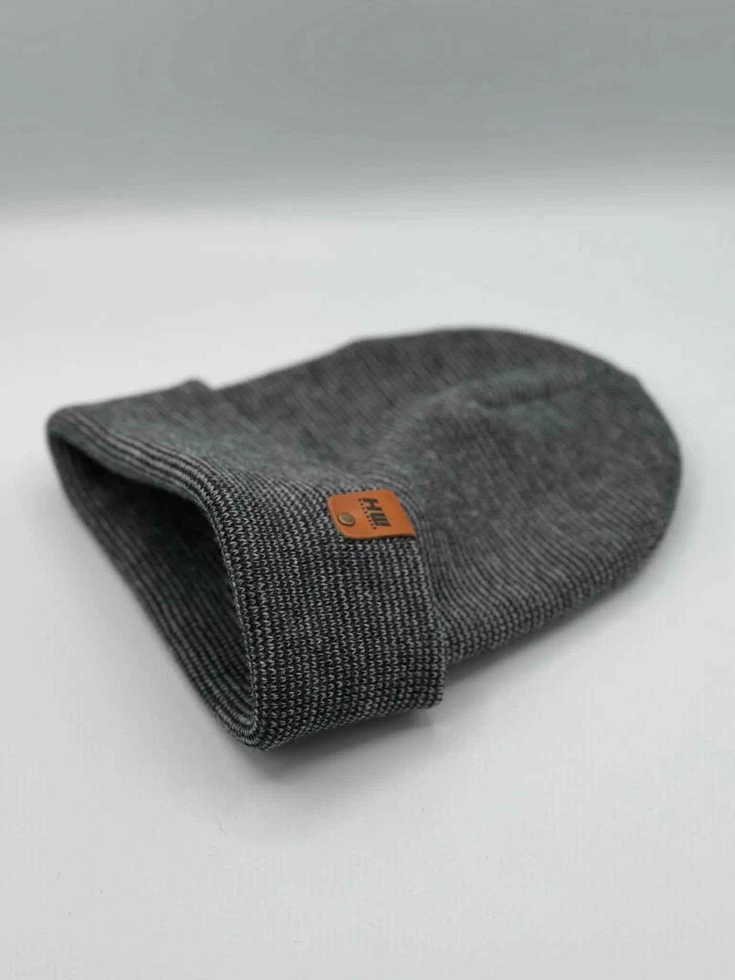 HAAKWEAR Traditional Classic Fusion Cuffed Beanie - Gray / Denim, Made in USA