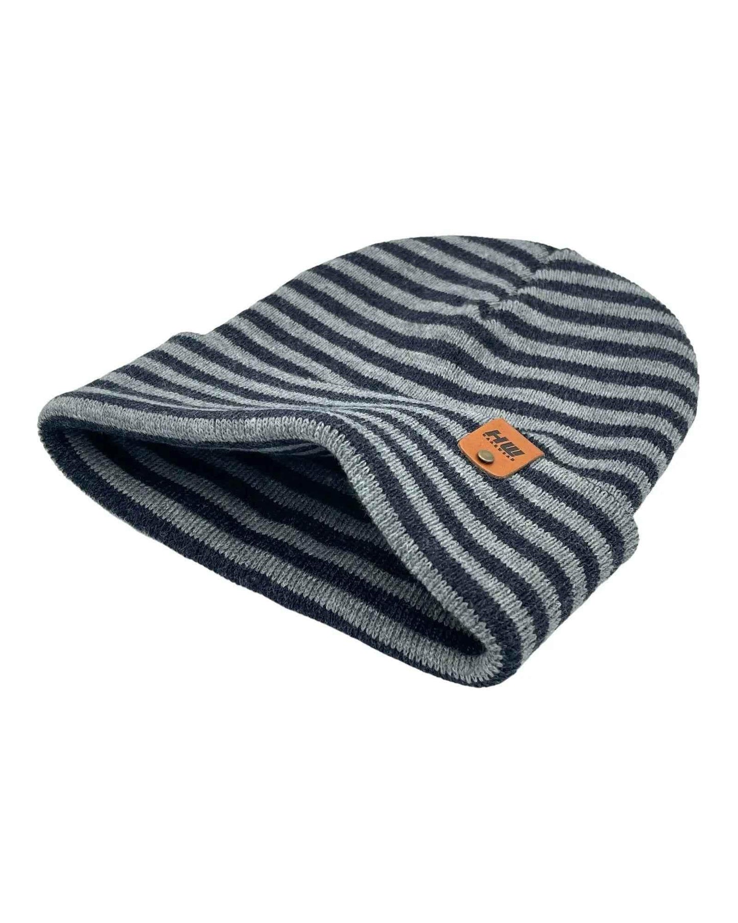 HAAKWEAR Traditional Classic RORO Cuffed Beanie / Hat - Gray / Denim, Made in USA