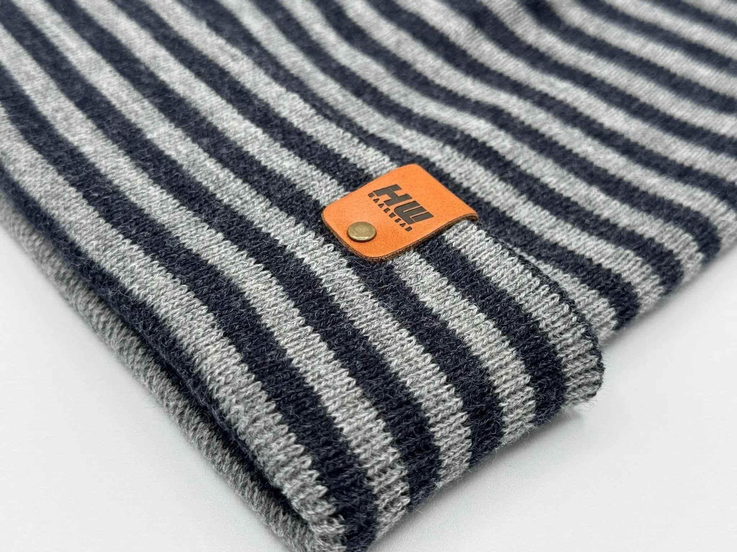 HAAKWEAR Traditional Classic RORO Cuffed Beanie / Hat - Gray / Denim, Made in USA