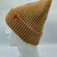 Haakwear Cuffed Wide Ribbed Striped Beanie, Contrast, Beige and Brown