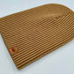 Haakwear Cuffed Wide Ribbed Striped Beanie, Contrast, Beige and Brown